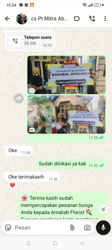 Testimonial Papan Bunga sunter